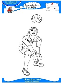 Çocuklar İçin Voleybol Boyama Sayfaları 